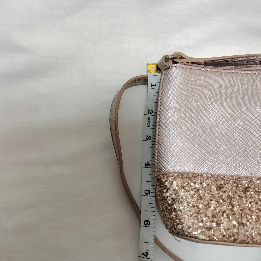 Kate‎ Spade Rose Gold Glitter Crossbody Bag - Picture 7 of 10